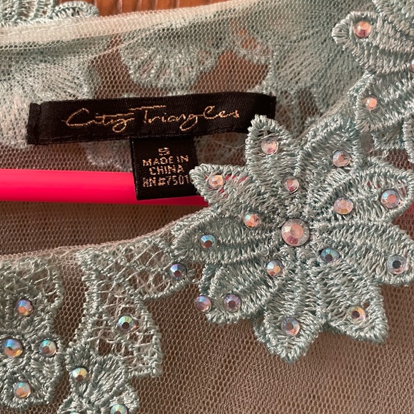 CITY TRIANGLES Mint Green Formal Dress Size 5 Special Occasion - Picture 5 of 13